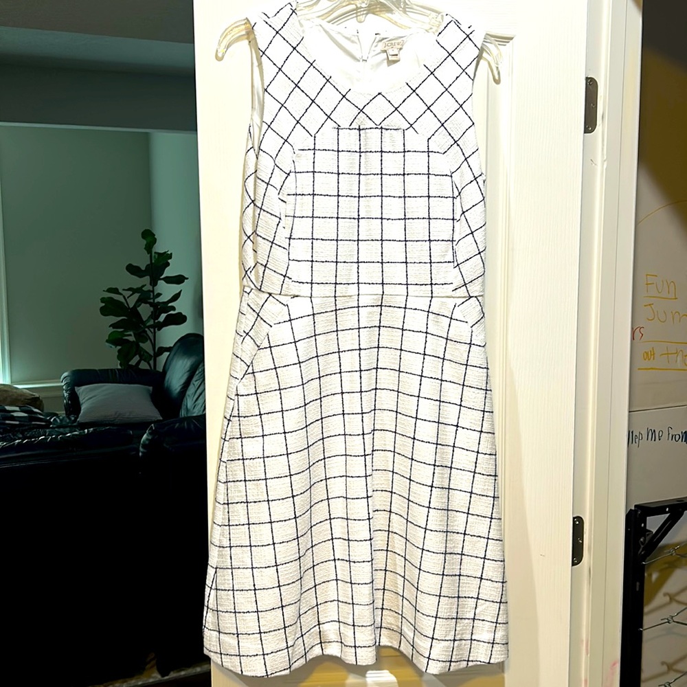White and navy striped adorable dress